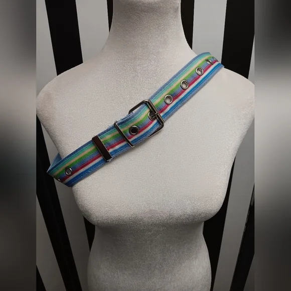 Rainbow canvas belt - Picture 2 of 6